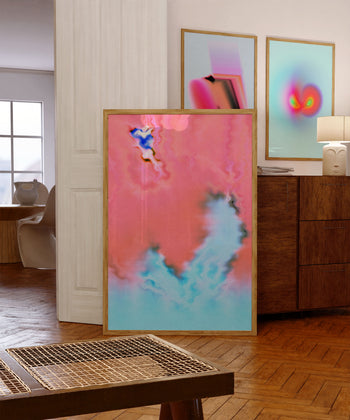 Liquid Coral Waves Poster