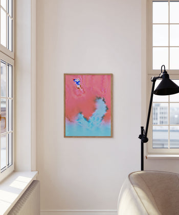 Liquid Coral Waves Poster