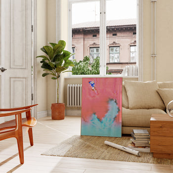 Liquid Coral Waves Poster
