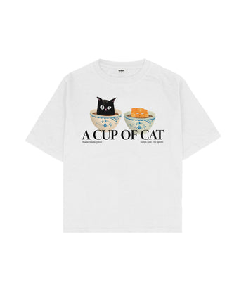 A Cup of Cat Boxy Fit Tişört