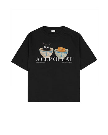 A Cup of Cat Boxy Fit Tişört