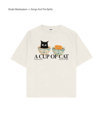 A Cup of Cat Boxy Fit Tişört