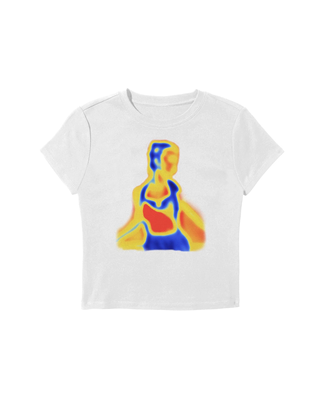 Distorted Human Baby Tee - BEYAZ L