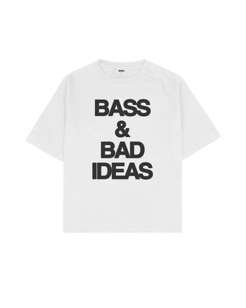 BASS AND BAD IDEAS Boxy Fit Tişört