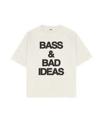 BASS AND BAD IDEAS Boxy Fit Tişört