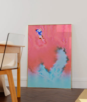 Liquid Coral Waves Poster