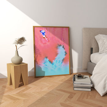Liquid Coral Waves Poster