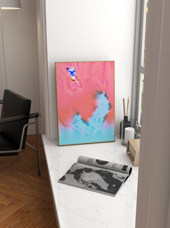 Liquid Coral Waves Poster