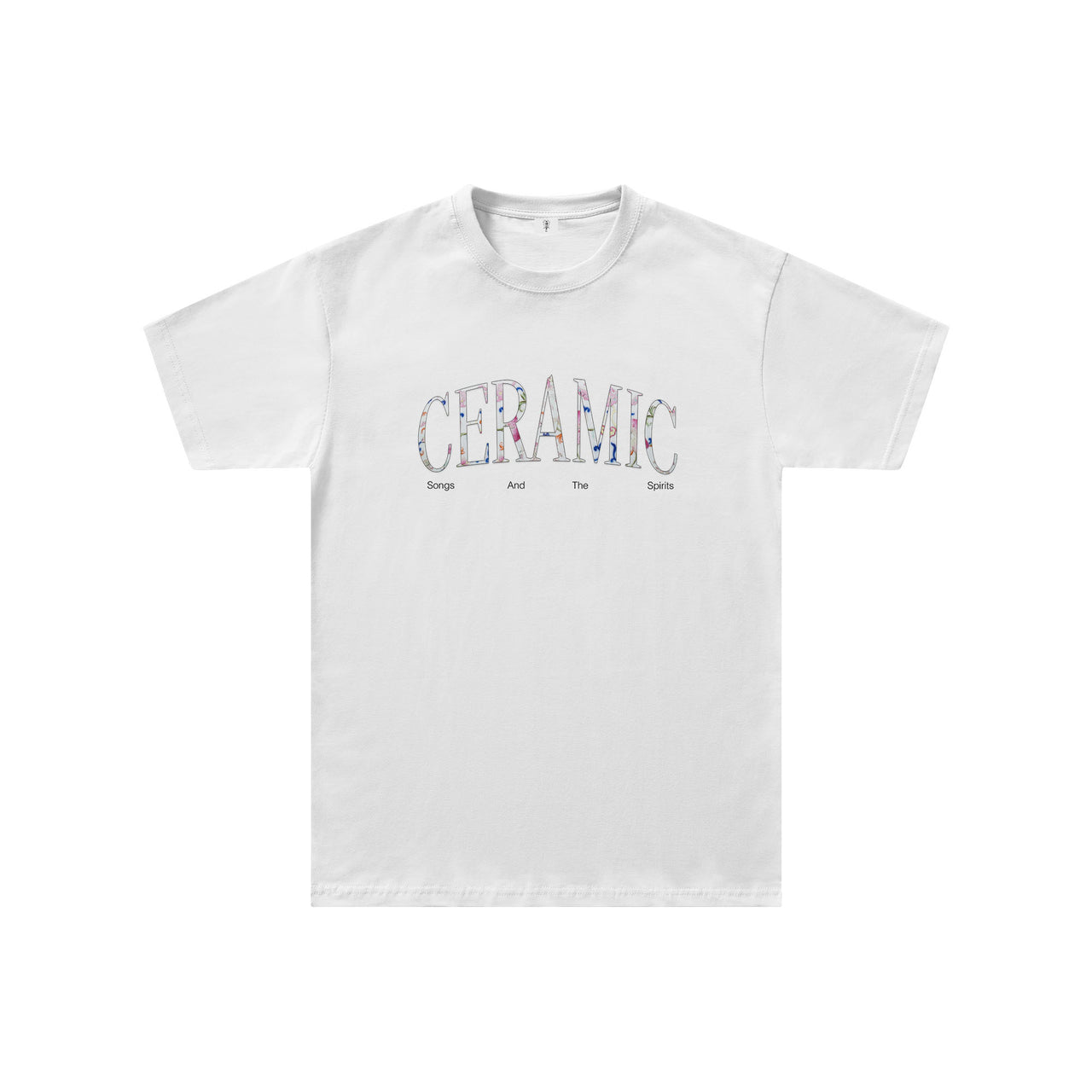 Ceramic Logo Regular Fit Tişört - BEYAZ L