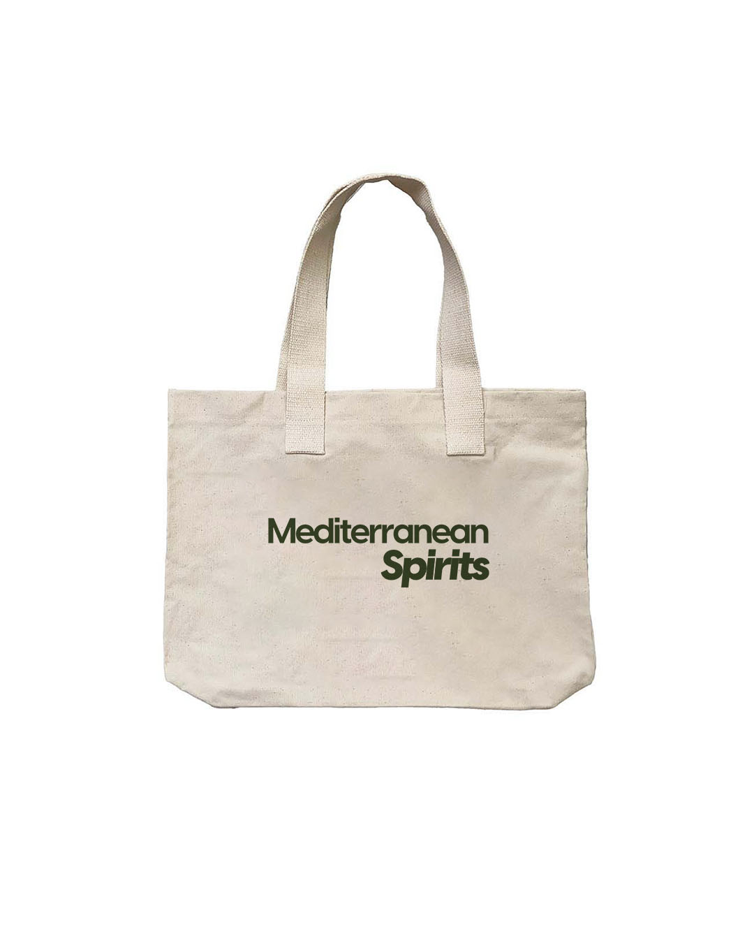 Mediterranean Logo Geniş Kanvas Çanta