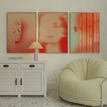 Soft Echo Triptych 3'lü Set Poster