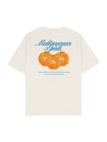 The Taste of The Mediterranean Oversize Tişört - EKRU S
