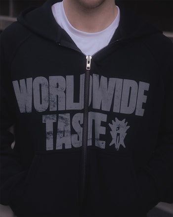 Worldwide Taste Raglan Zip-Up Hoodie