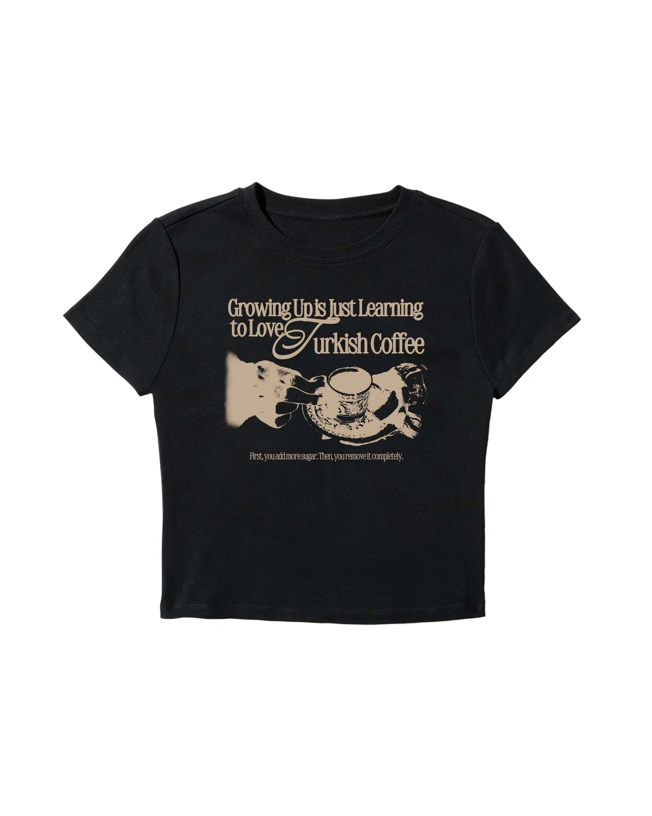 Turkish Coffee Baby Tee - SİYAH L