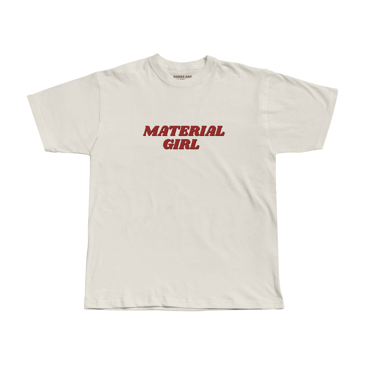 Material Girl Tee - L Beige