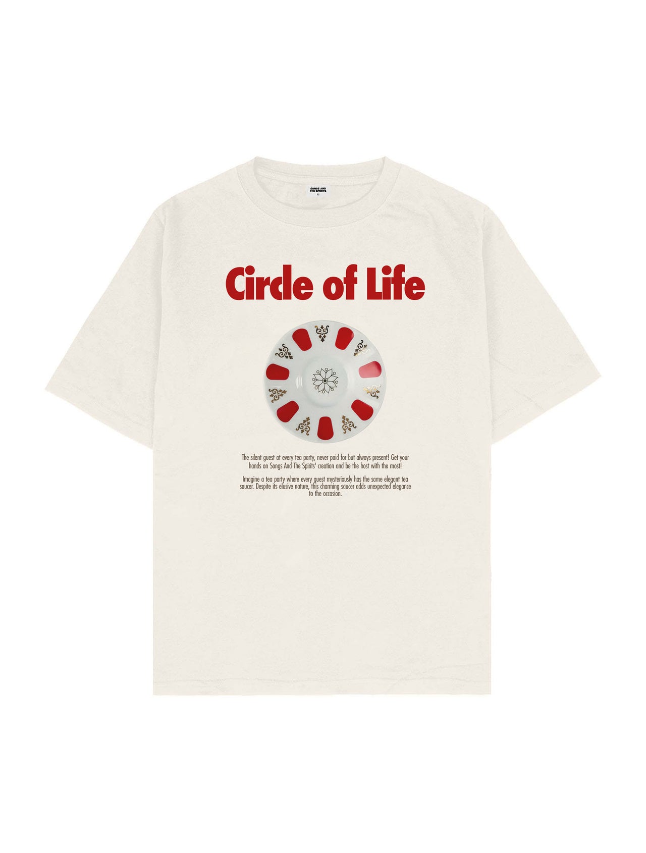 Circle of Life Oversize Tişört - EKRU L