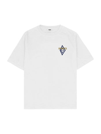 Diamond Like Symbol Oversize Tişört - BEYAZ S