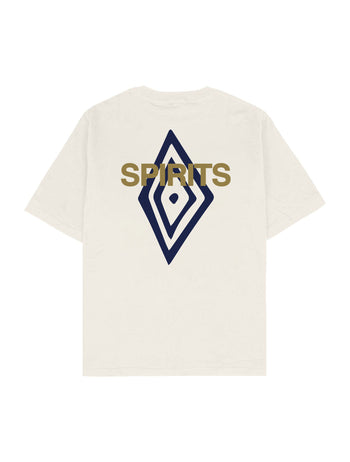 Diamond Like Symbol Oversize Tişört - EKRU S
