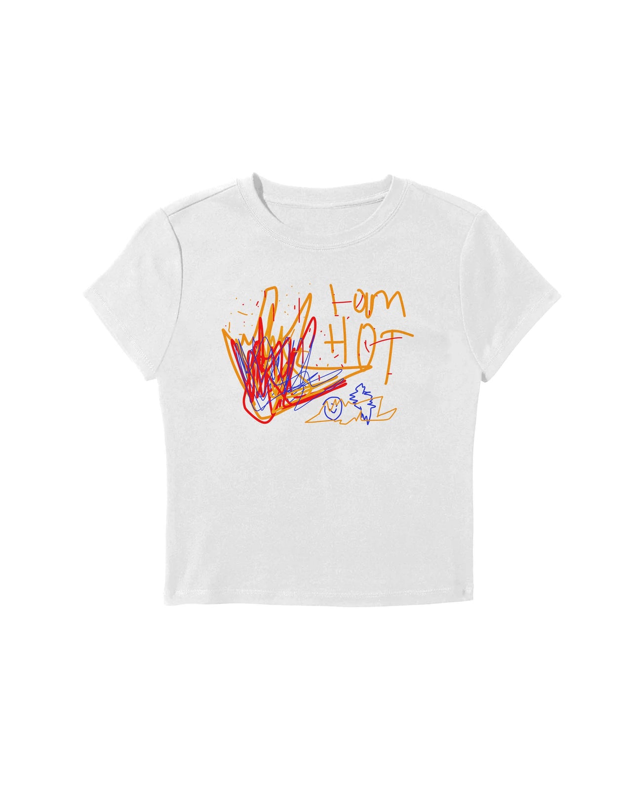 I am Hot Baby Tee - BEYAZ S