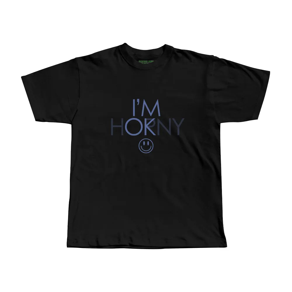 I'm Horny Tee - L Black