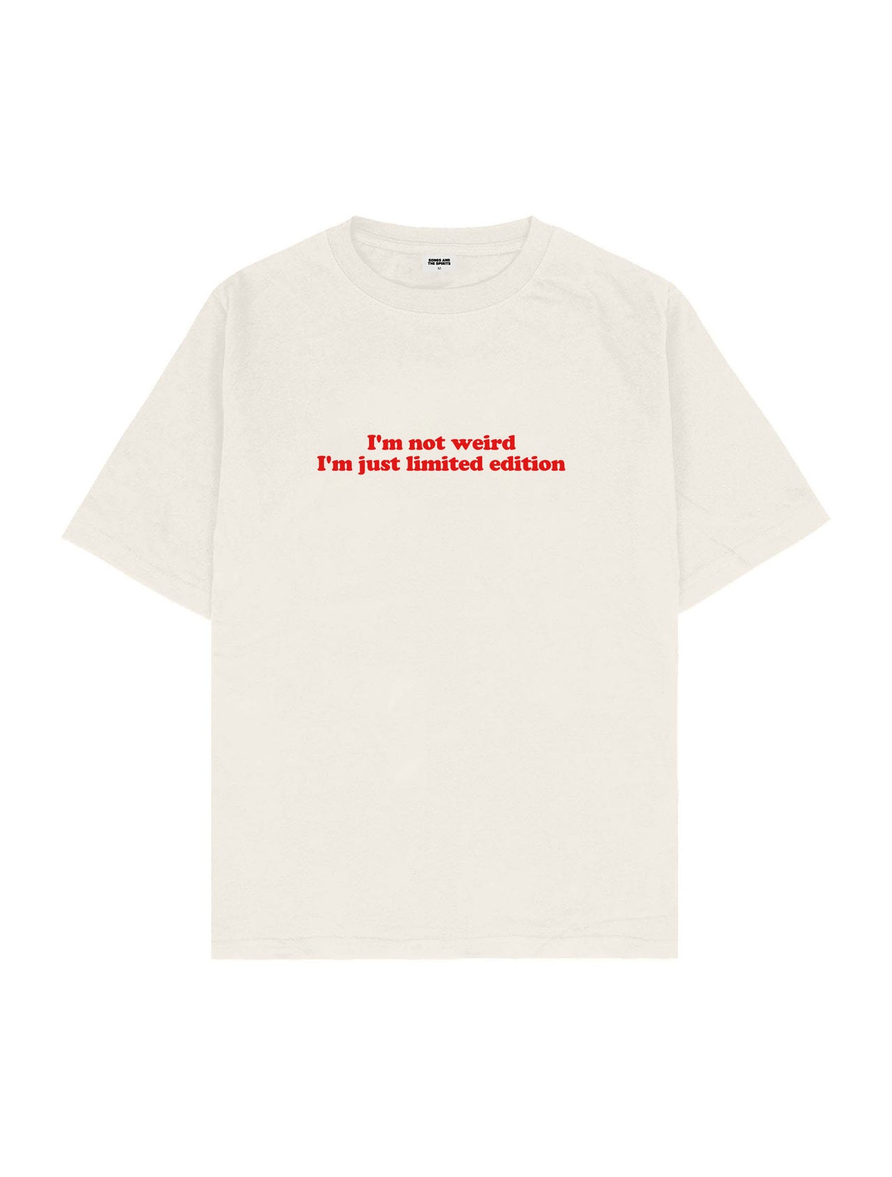 I am not weird Oversize Tişört - EKRU XL