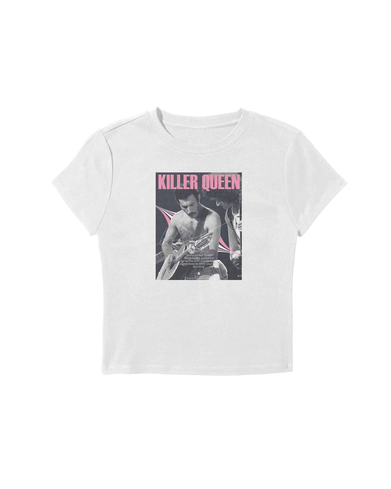 Killer Queen Baby Tee - S BEYAZ