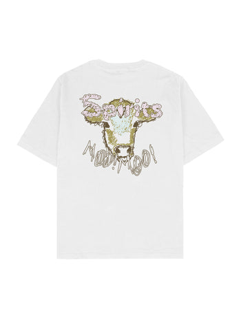 MOO Oversize Tişört - BEYAZ L