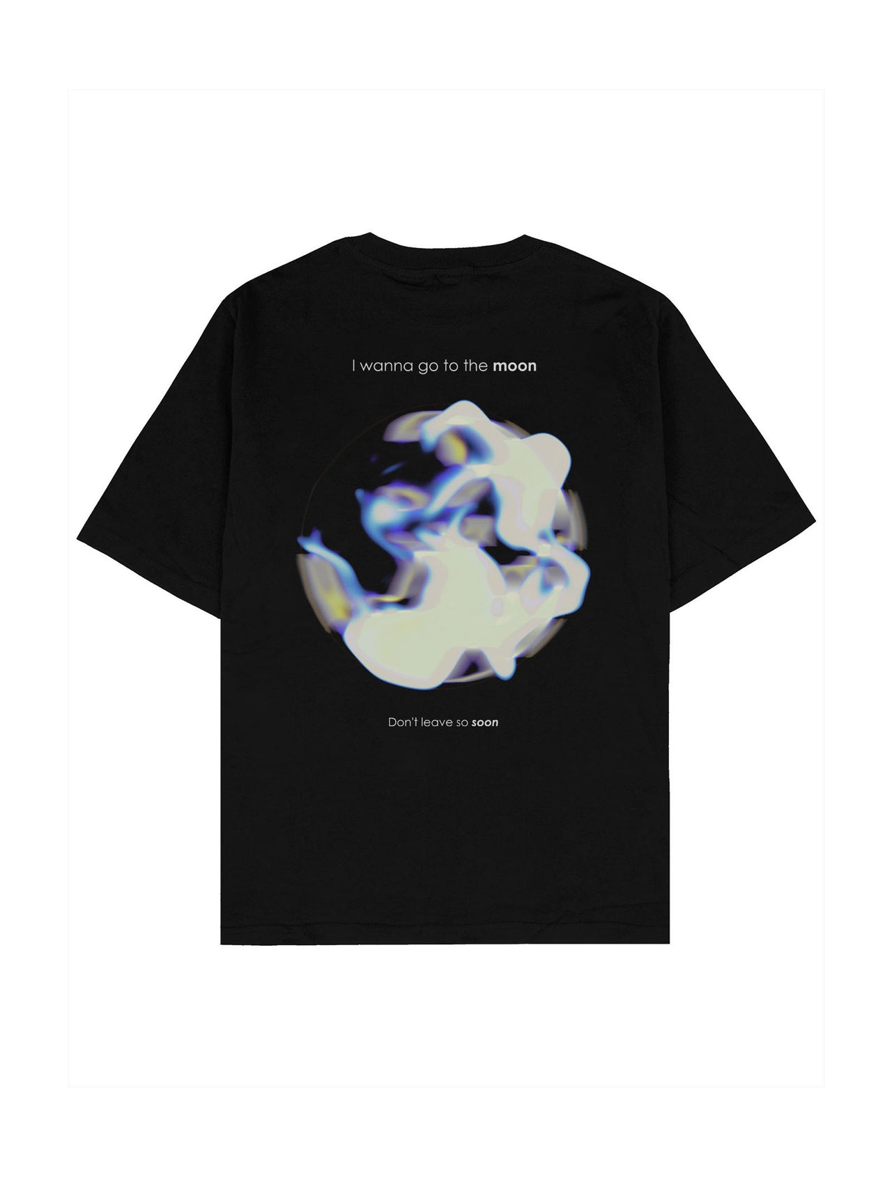 Moon Oversize Tişört - SİYAH M