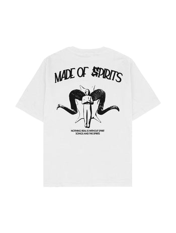 Made of Spirits Oversize Tişört - BEYAZ M