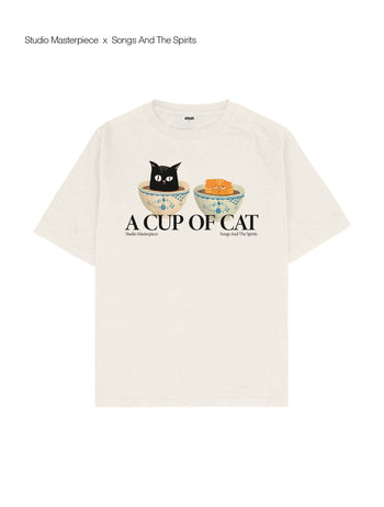 A Cup of Cat Oversize Tişört