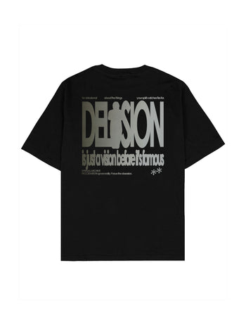 Delusional Logo Oversize Tişört - SİYAH M