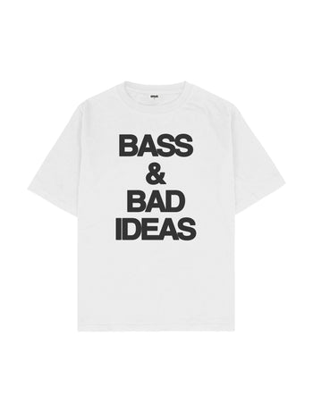 BASS AND BAD IDEAS Oversize Tişört