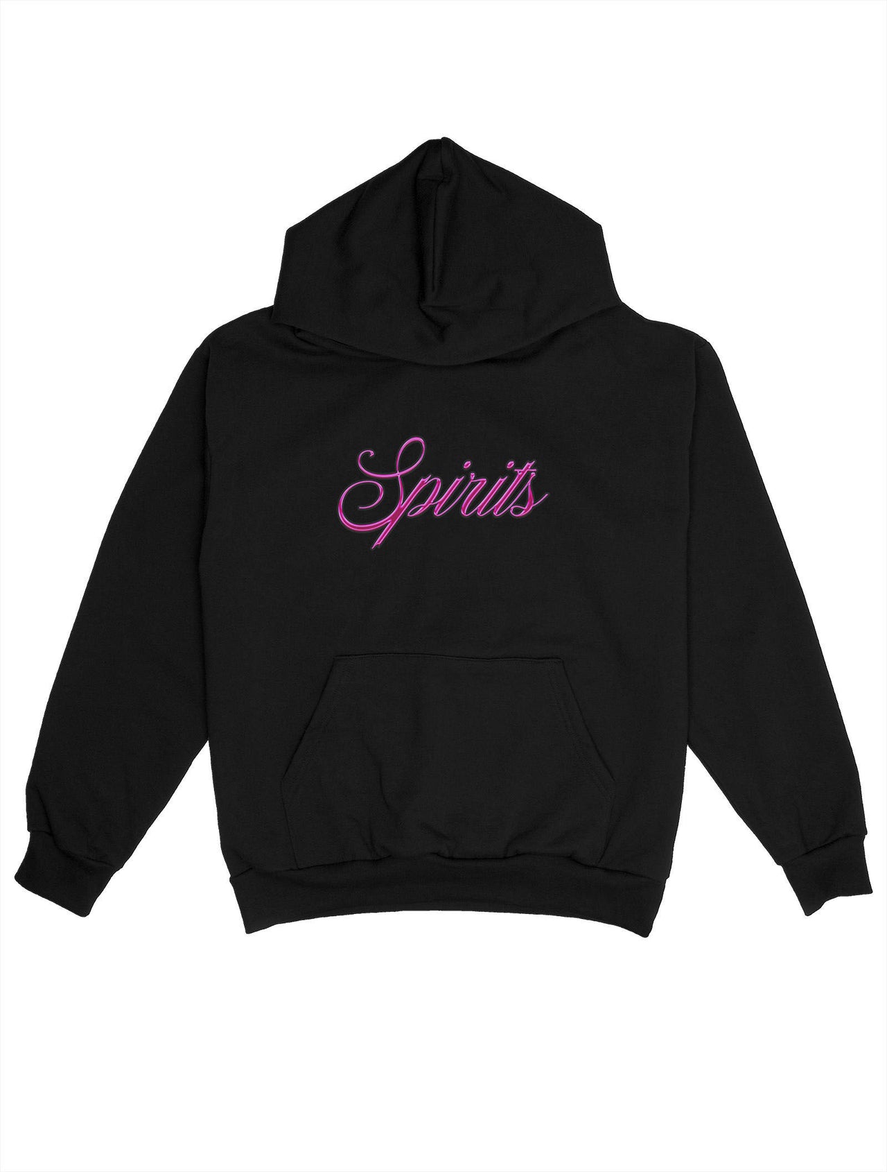 Pink Logo Oversize Hoodie - SİYAH S