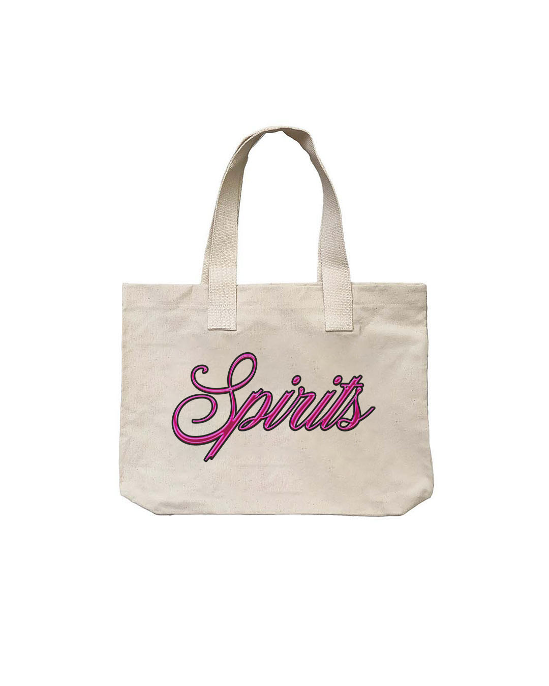 Pink Logo Geniş Kanvas Çanta
