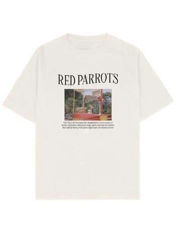 Red Parrots Oversize Tişört