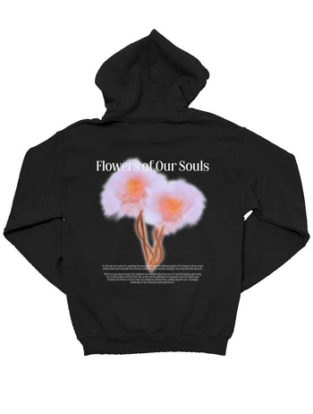 Flowers of Our Souls Oversize Hoodie - SİYAH XL