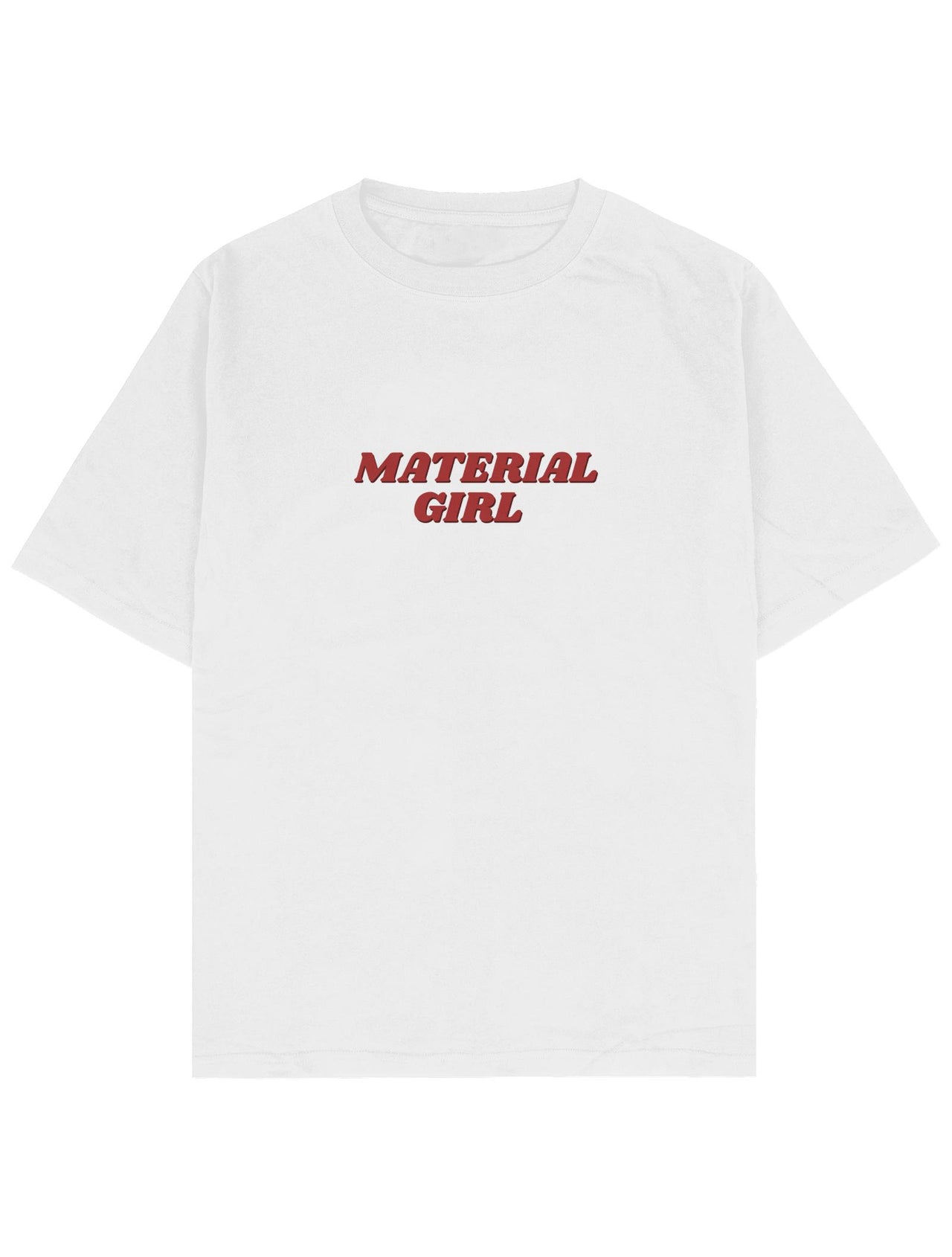 Material Girl Oversize Tee - L White