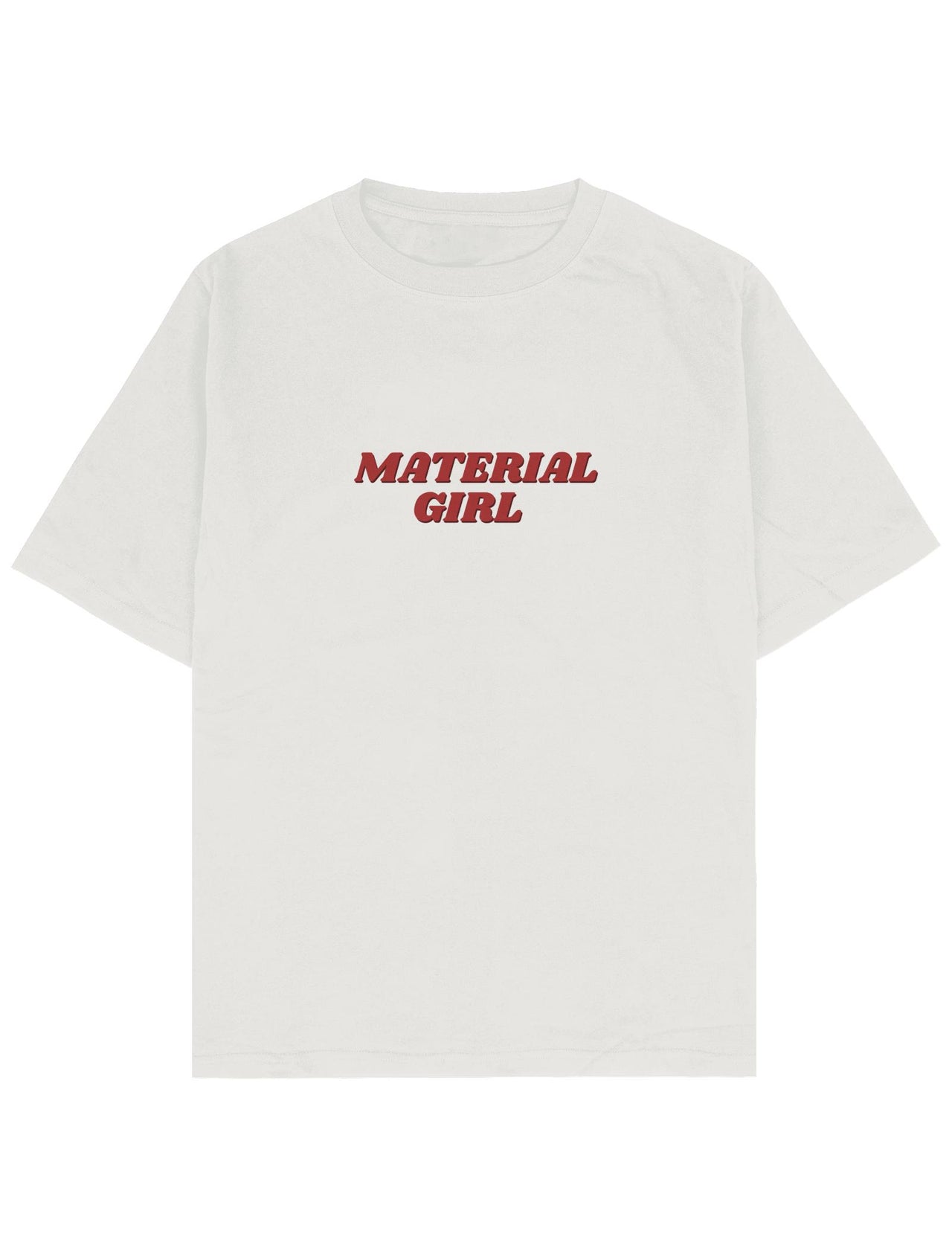 Material Girl Oversize Tee - L Off White
