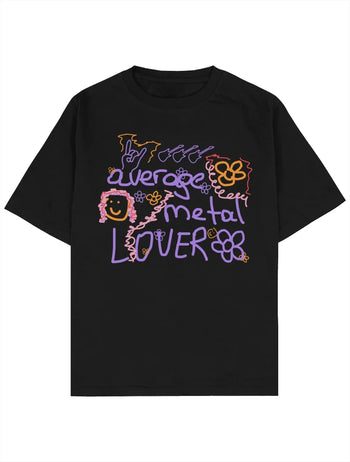 Average Metal Lover Oversize Tişört