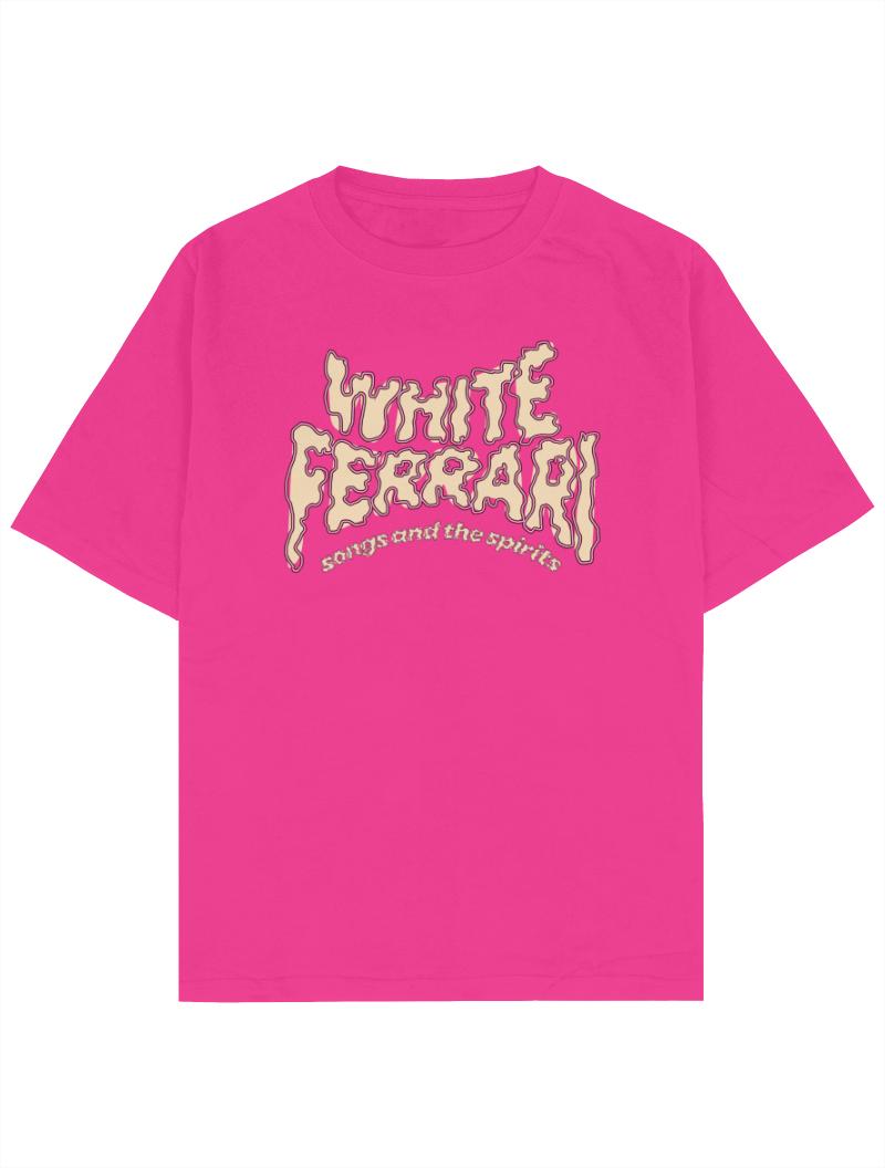 White Ferrari Oversize Tee - L Pink