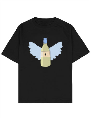 Savior Wine Bottle Oversize Tişört