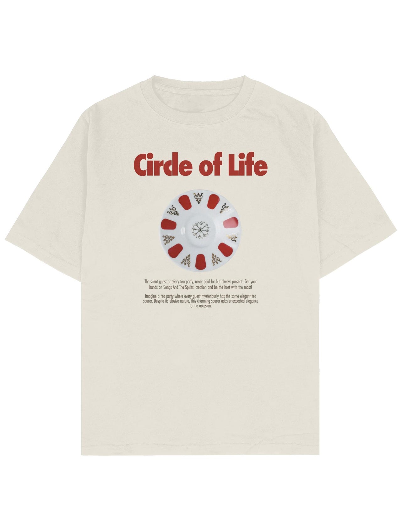 Circle of Life Oversize Tee - S Beige