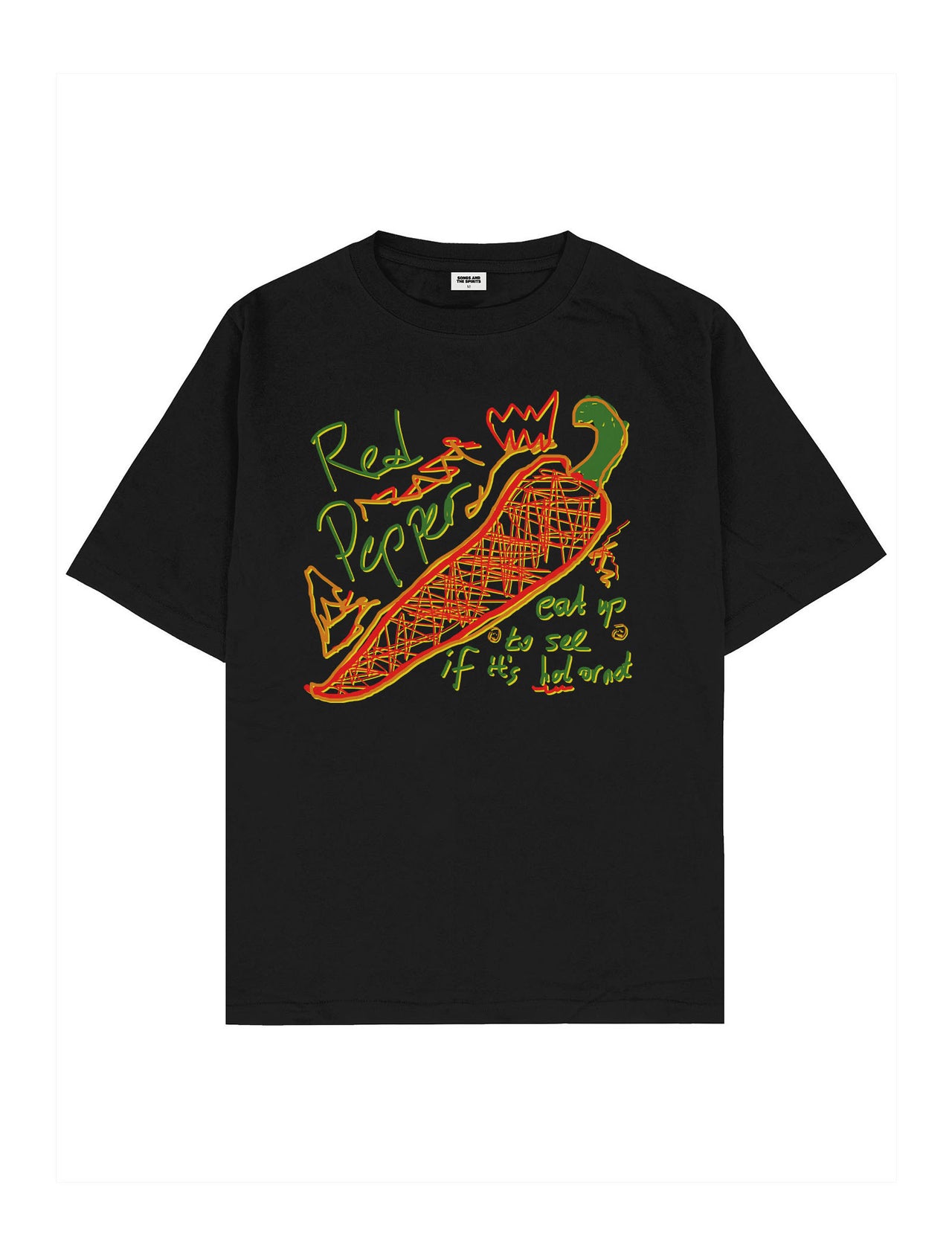 Red Hot Pepper Oversize Tişört - SİYAH M