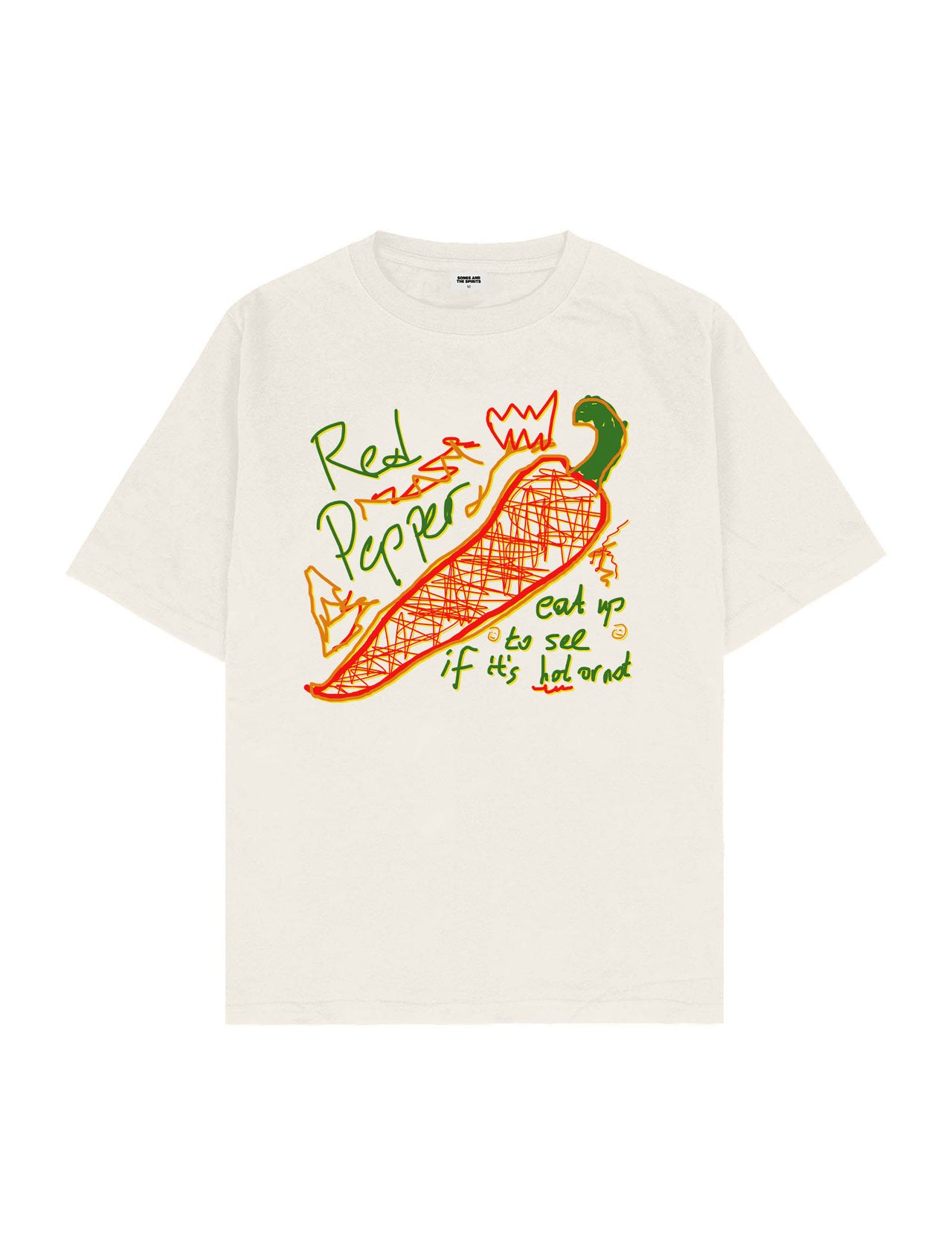 Red Hot Pepper Oversize Tişört - EKRU L