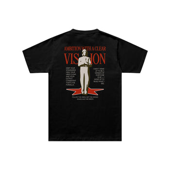 Ambition With a Clear Vision Regular Fit Tişört - SİYAH L