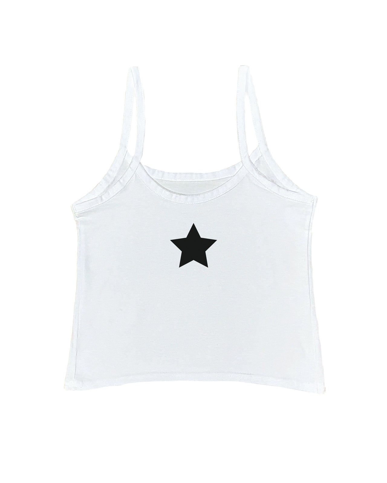 Simple Star Tank Top - BEYAZ M