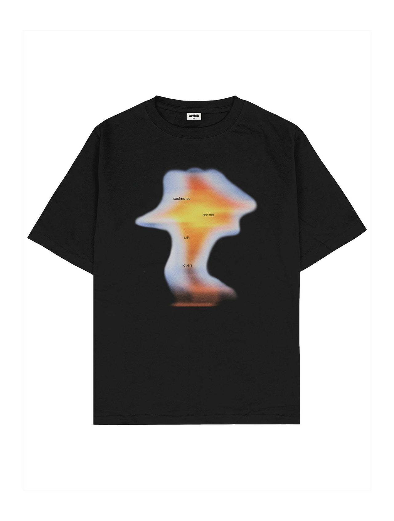 Soulmates are not just lovers Oversize Tişört - SİYAH S