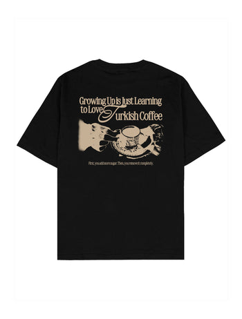 Turkish Coffee Oversize Tişört - SİYAH L