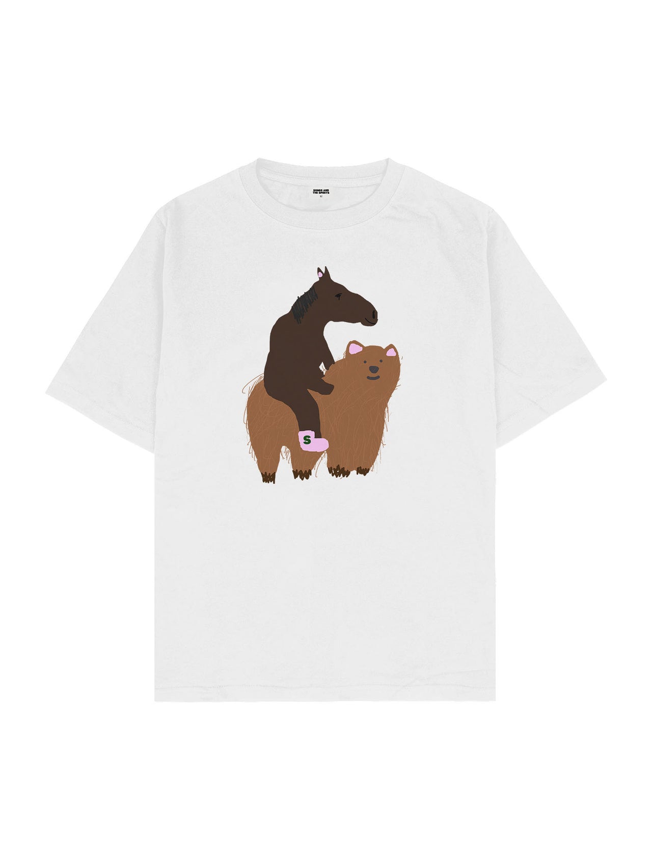 Wild Ride Duo Oversize Tişört - BEYAZ M